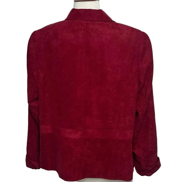 Avenue 14/16 red button down blazer & matching size 16 long skirt - Picture 5 of 11